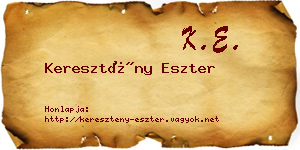 Keresztény Eszter névjegykártya